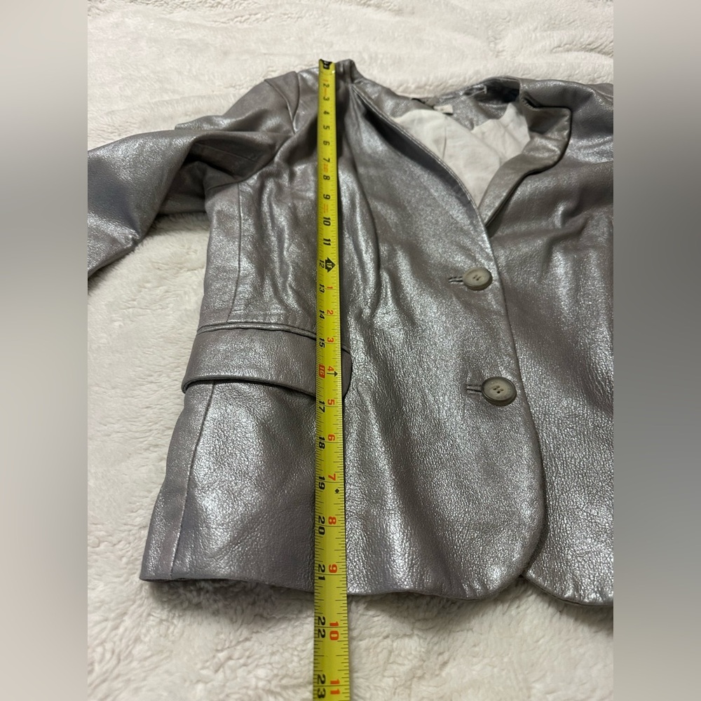 Sandro Silver Leather Jacket - image 5